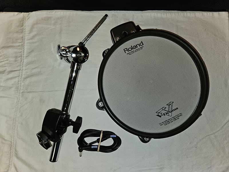 Roland PDX-100 V-Drum 10" Dual-Trigger Mesh Pad w/ MDH-25 Rack Mount Clamp and Cable (2) image 1