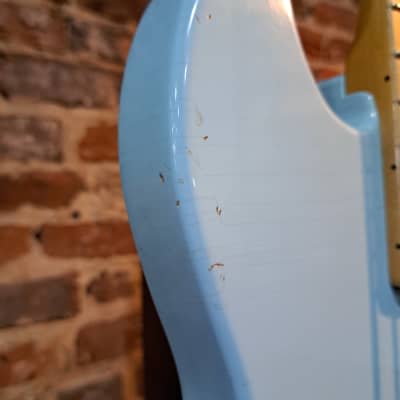 Mario Guitars Serpentine Bass w/ Gig Bag (2023 - Sonic Blue Relic) image 15