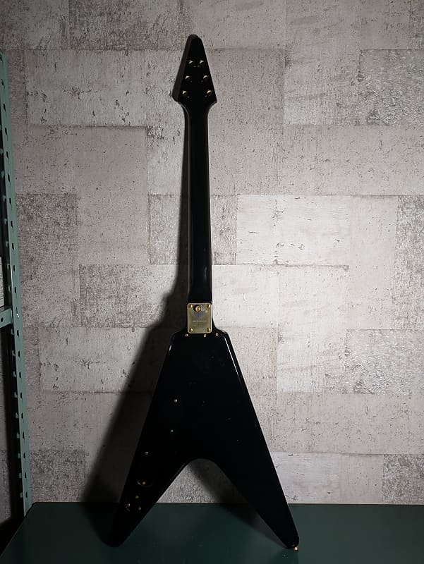 Greco Flying V Husk 1984 Black Made in Japan Greco Device