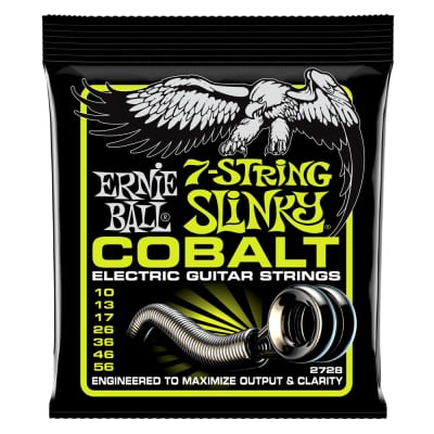 Ernie Ball 7 String Slinky Cobalt Electric Guitar Strings 10-56 image 1