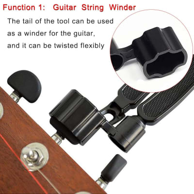 Guitar Peg Winder with String Cutter tool