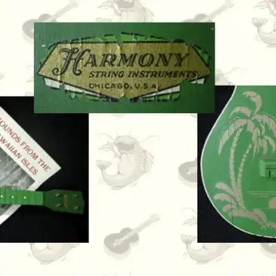 1920's Vintage Harmony Parlor Tenor Guitar New Strings Pro Setup Original Canvas Gigbag image 17