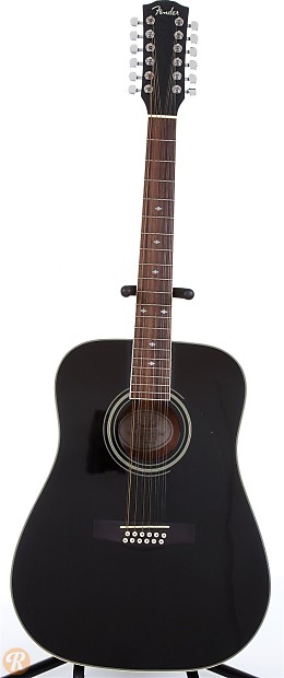 Fender DG-16 12-String Black 1997 image 2