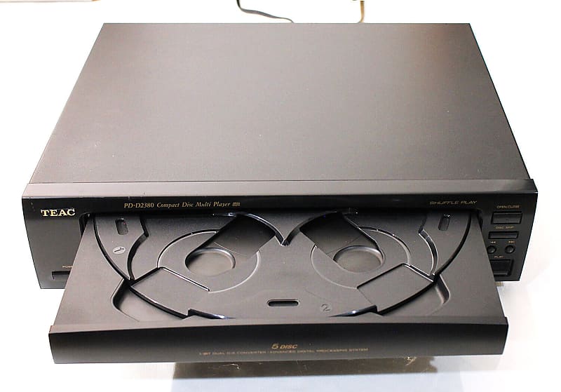 MINT FULLY RESTORED VINTAGE TEAC PD-D2380 5 DISC CD PLAYER  			