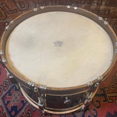 1937 Leedy 8x14 Pre-War Broadway Swingster Parallel Solid Shell Snare Drum Black Dimond Pearl image 11