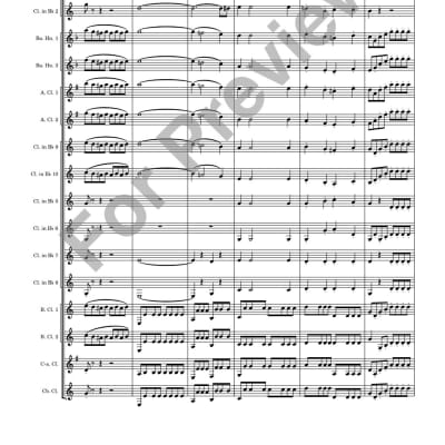 Clarinet Choir Sheet Music: Score and Parts - Gran Partita - Movement 1 (Largo) - WA Mozart, arranged for Clarinet Choir image 12