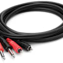 Hosa CPR206 Stereo Interconnect Dual 1/4" TS to Dual RCA 6 Meter