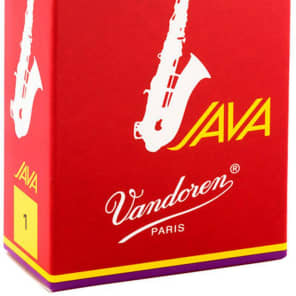 Vandoren SR261R Java Red Series Alto Saxophone Reeds - Strength 1 (Box of 10)