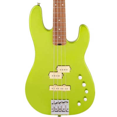 Charvel Pro-Mod San Dimas Bass PJ IV - Caramelized Maple Fingerboard, Lime Green Metallic image 1