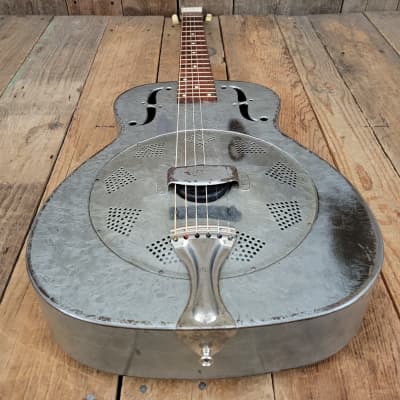 National Duolian Square Neck Frosted Dueco Resonator Dobro 1936 - Frosted Dueco imagen 9