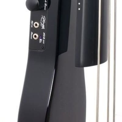 Stagg EDB-3/4 MBK Electric Upright Double Bass with Gig Bag, Metallic Black image 2