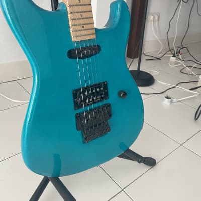 ESP Super Strat 1980s - Turquoise sparkle | Reverb