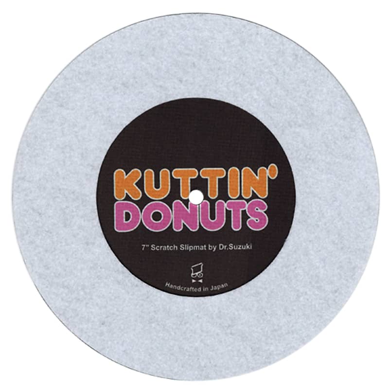 Dr. Suzuki 7" Kuttin Donuts Slipmat white Slipmat Reverb