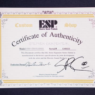 ESP STEF-T7B Stephen Carpenter signature *Custom truss rod cover" image 9