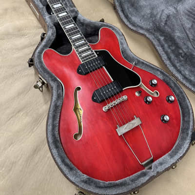 Eastman T64/V-T-RD Thinline Electric Antique Red w/ Trapeze, Case, Setup #2667 image 7