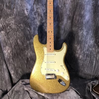 Fender Stratocaster Telecaster 1993 Gold Sparkle GC LE 29th Anniversary Matched Set image 3