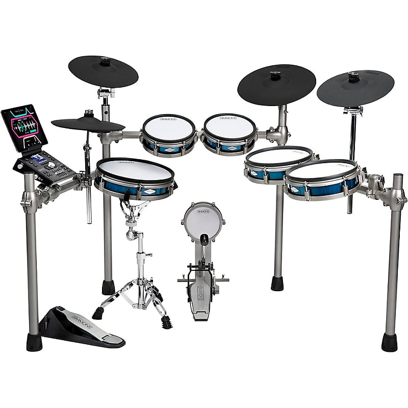 Simmons sd600 expanded electronic drum kit deals with mesh pads and bluetooth