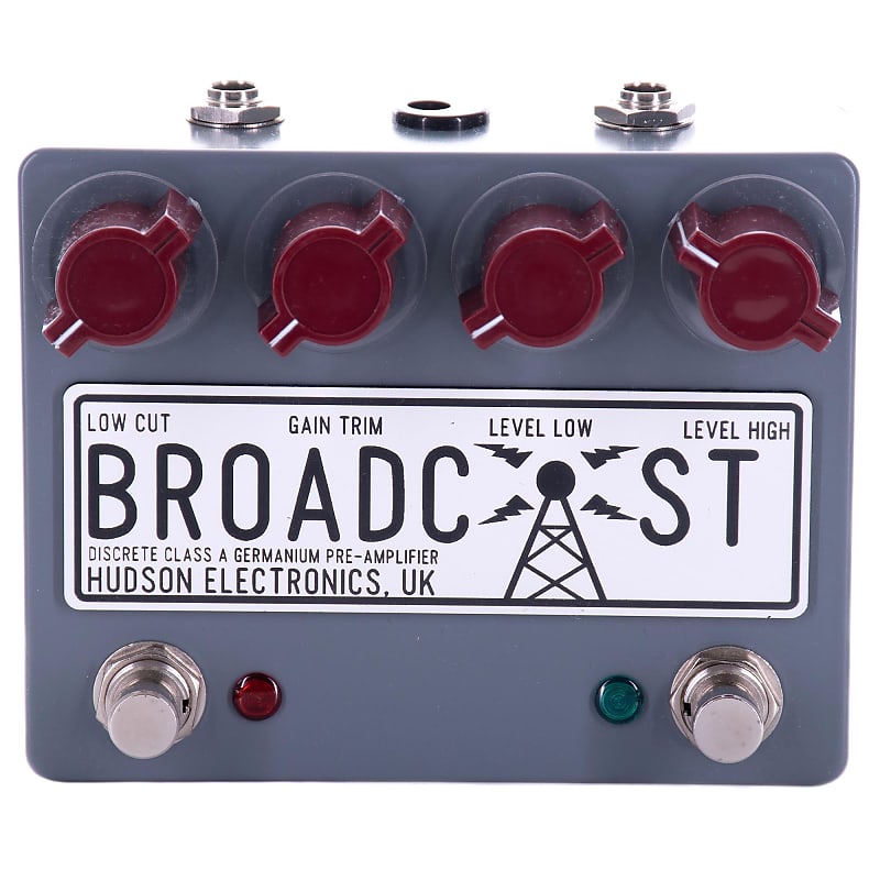 Hudson Electronics Broadcast Dual Foot Switch Class-A Germanium  Pre-Amplifier Effect Pedal