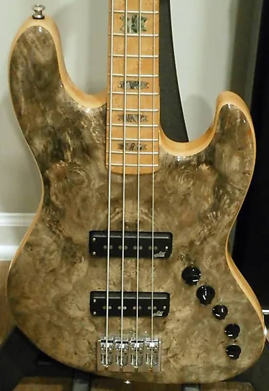Spector Coda 4 DLX USA Bass Buckeye Burl/Birdseye Maple/Agular Pickups & Active Electronics Signed image 1