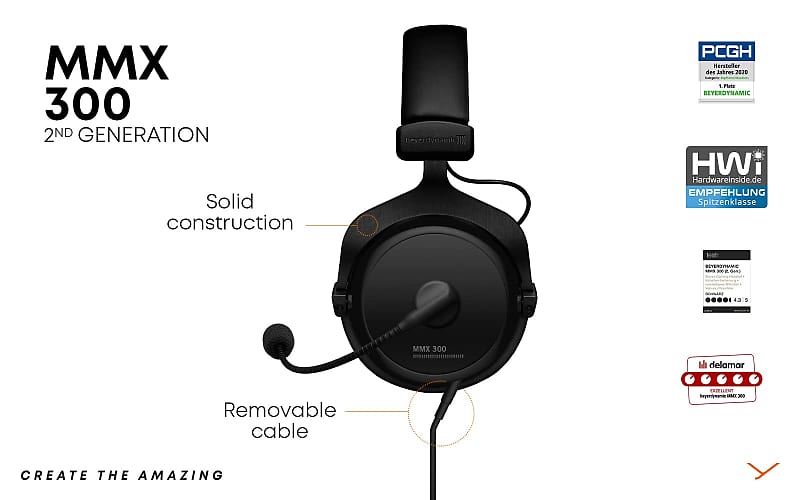 Beyerdynamic MMX 300 Premium Over Ear 2nd Generation Gaming Headset with Microphone Suitable for PS4 XBOX One PC Notebook