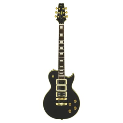 Aria Pro II PE-350PF PE Series Electric Guitar - Tribute Aged Black image 2