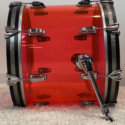 Ludwig 18/12/14/5x14" Vistalite Jazzette Drum Set - Pink Vistalite w/ Exclusive 18" BD! image 6