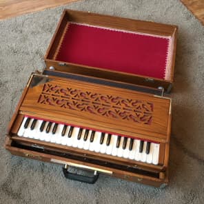 Tuned and Refurbished Folding Type five drone Harmonium by Reverb