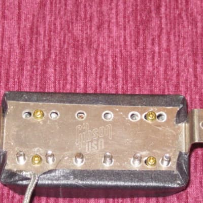 used Gibson 498T Hot Alnico Bridge Humbucker Pickup BLACK +springs,screws,black ring, SOLDER CONNECT image 8