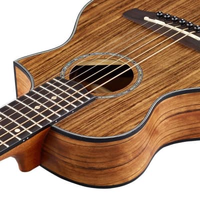 Ibanez EWP14WB-OPN 6 String Acoustic Piccolo Guitar - Open Pore Natural image 5