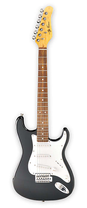 Jay Turser JT-30-BK 30 Series 3/4 Size Double Cutaway Maple Neck 6-String Electric Guitar - Black image 1