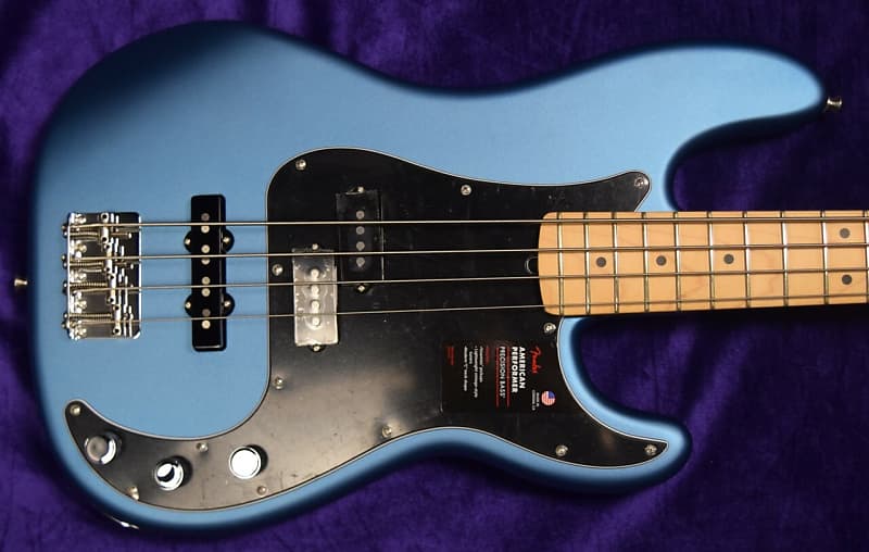 Fender AM Performer Precision, Lake Placid Blue/Maple. *Factory Cosmetic Flaw = Save $ image 1