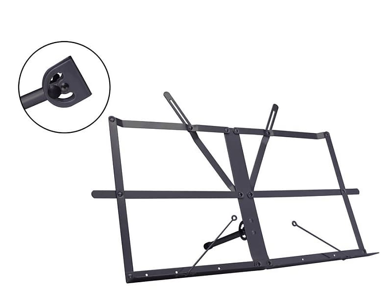 Table top music stand, foldable, black Reverb UK