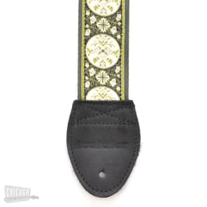 Souldier Guitar Strap - Medallion Black on Forest Green image 2