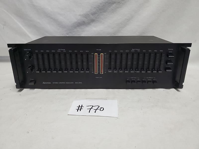 Spectrum SGE-204L Stereo Graphic Equalizer #770 Good Used Working Condition image 1