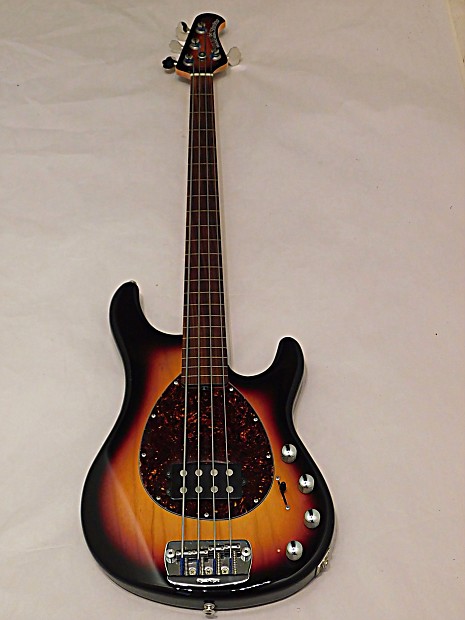 Ernie Ball Music Man Sterling 4 H Fretless Bass Guitar 2001 Sunbrust made in the USA Fretless