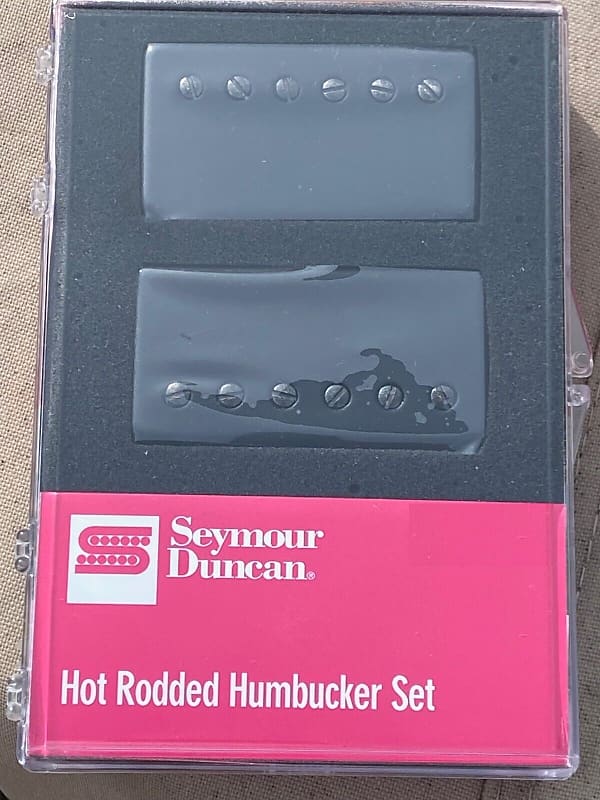 Seymour Duncan TB-4 JB Trembucker & SH-2n Jazz Hot Rodded Humbucker  Powdercoat Matte Black Cover Set