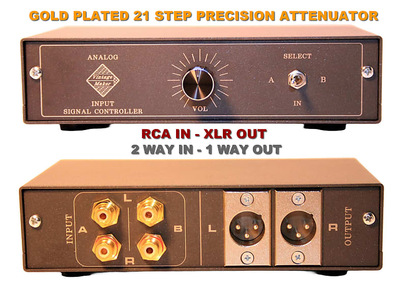 2-Way RCA to XLR Analog Audio Studio Signal Line Precision Monitor Controller image 1