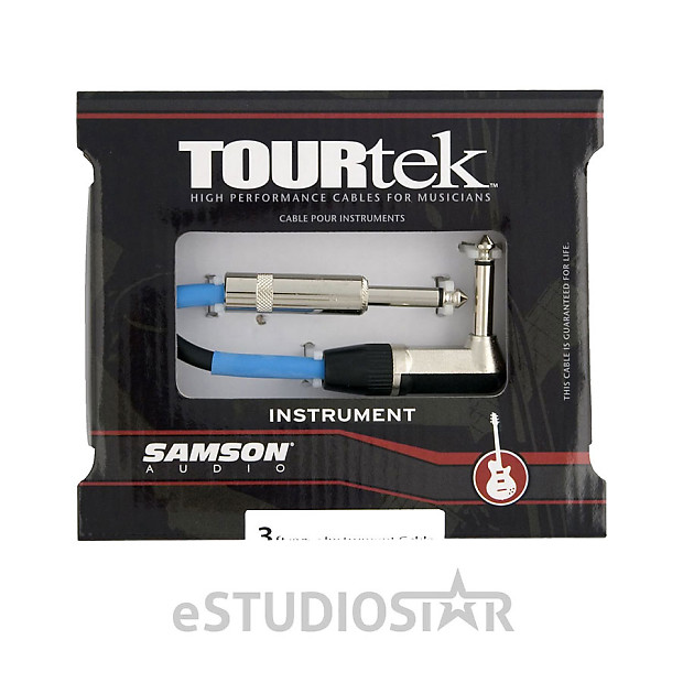Samson TIL3 Tourtek 3' Instrument Cable w/ Right Angle Connector image 1