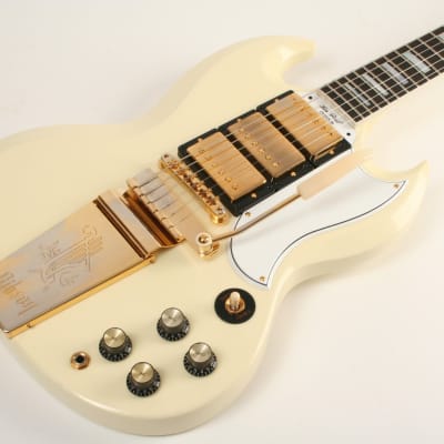 Gibson Custom Shop 1963 Les Paul SG Custom Reissue 3 Pickup w/ Maestro VOS Classic White 303743 for sale