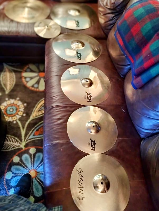 5 Piece Sabian XSR Cymbal Pack hi hat crashes ride with extra Reverb