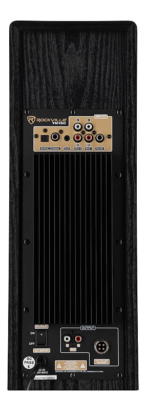 Rockville TM150B Black Powered Home Theater Tower Speakers 10