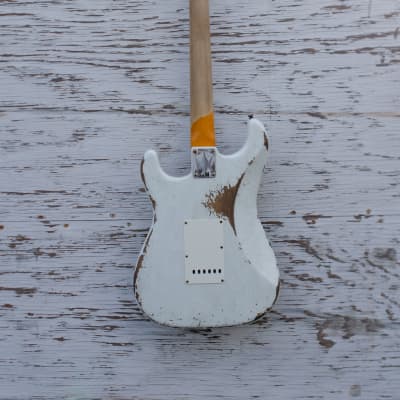 Fender Custom Shop 1963 Stratocaster  2022 Aged Olympic White - Heavy Relic image 23