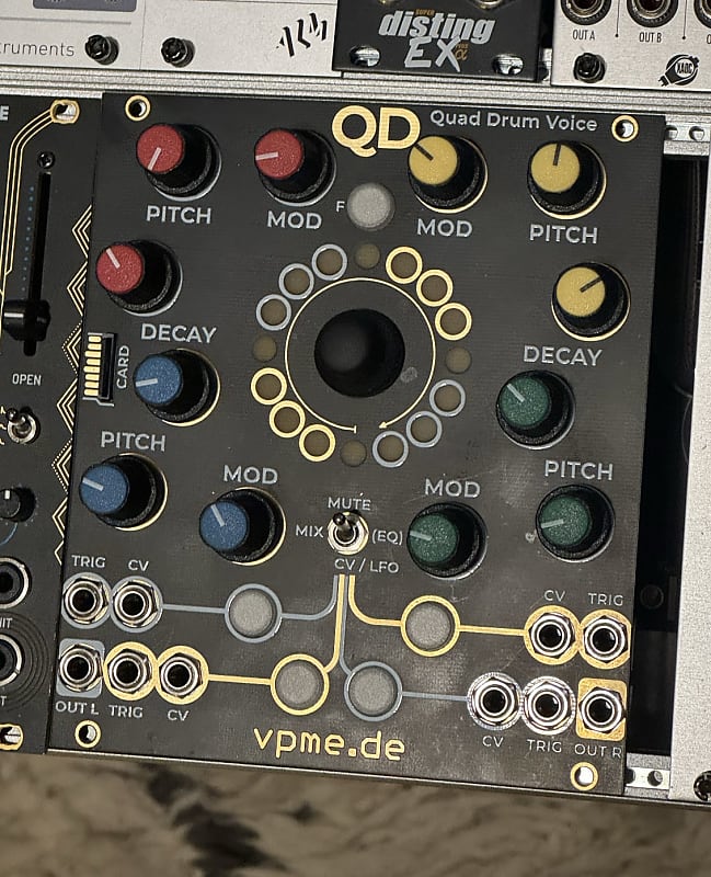 vpme.de vpme.de QD Quad Drum Voice Eurorack Module 2020s Reverb