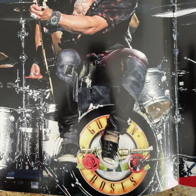 Frank Ferrer's Guns 'n' Roses, Steven Adler "Not In This Lifetime" Tour, DW Collectors 2010s - Silver Sparkle Lacquer. Complete Set! Signed by Whole Band!! image 2