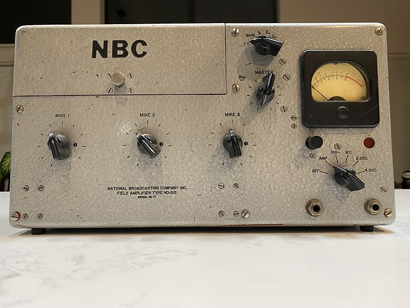 RCA NBC Custom 3 channel Mic Preamplifier for remote recording 1960 - Gray image 1