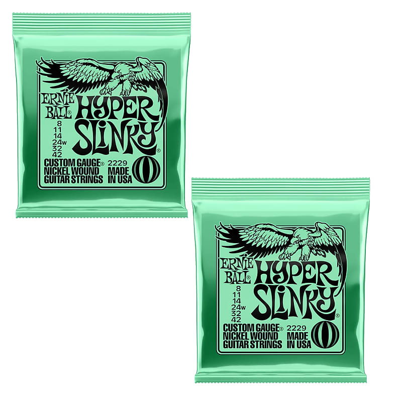 Guitar Strings Electric 842 Hyper Slinky Ernie Ball 2229 Reverb UK