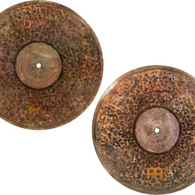 Meinl Cymbals Byzance 15" Extra Dry Medium Thin Hihats, Pair — Made in Turkey — Hand Hammered B20 Bronze, 2-Year Warranty, B15EDMTH, inch image 2