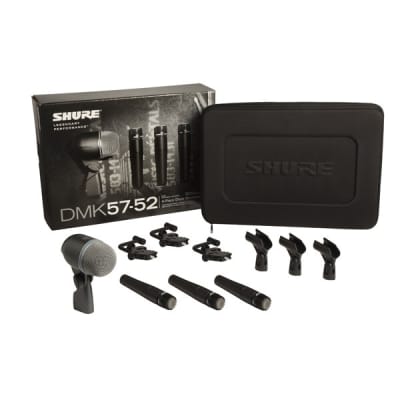 Shure DMK57-52 4-Piece Drum Microphone Kit Set for Live or Studio Recording image 1