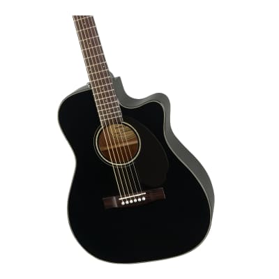 Fender CC-60SCE Concert 6-String Acoustic Guitar (Black) image 4