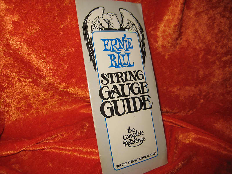 Ernie Ball String Gauge Guide Vintage From 1970's | Reverb